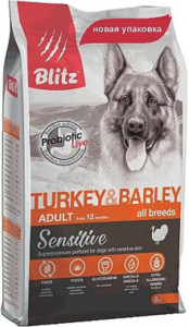 Blitz Adult All Breeds Sensitive Turkey & Barley